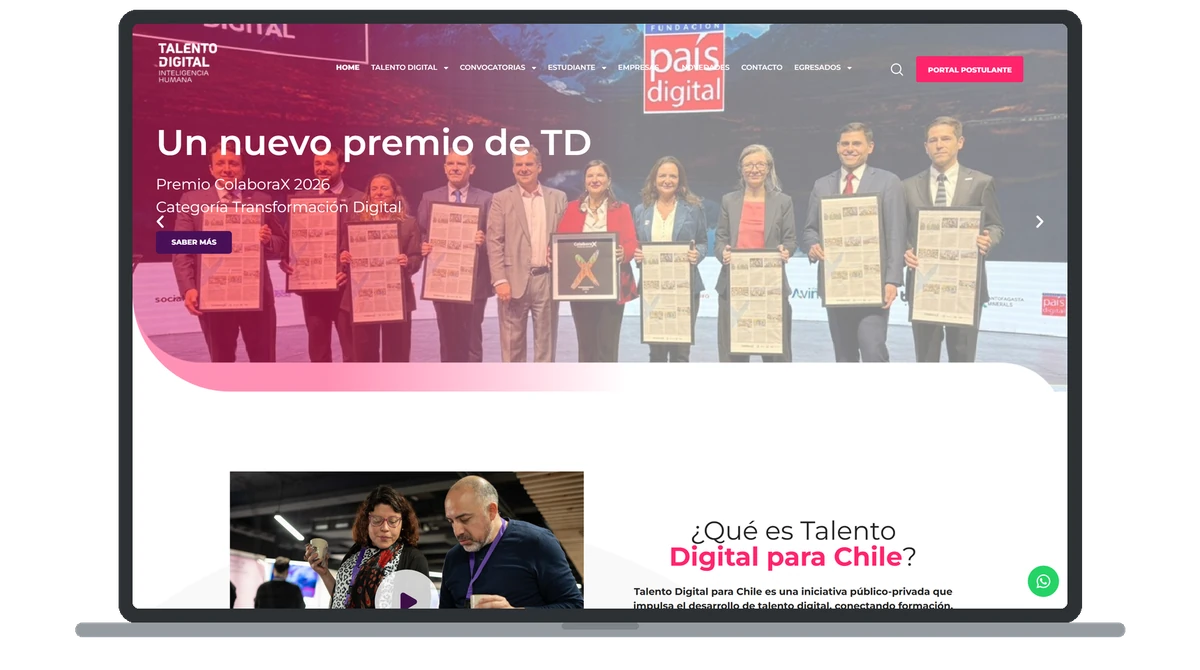 Talento Digital para Chile: Iniciativa de desarrollo de capacidades en las personas.