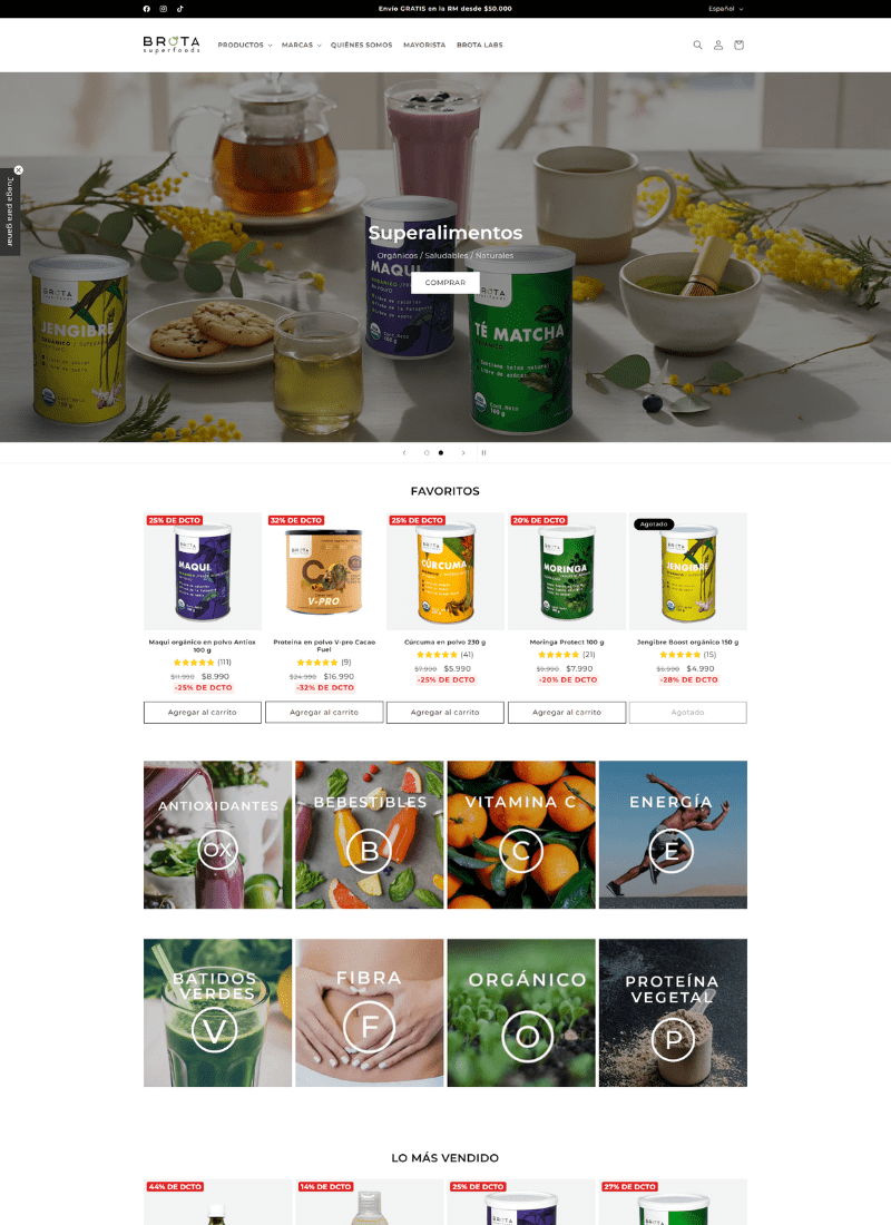Brota Superfoods ecommerce Shopify