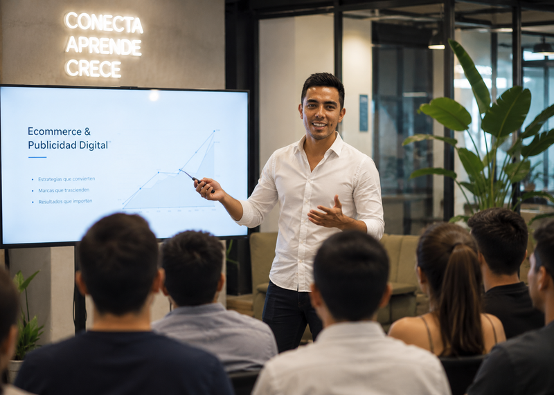 Nico explicando ecommerce y publicidad digital